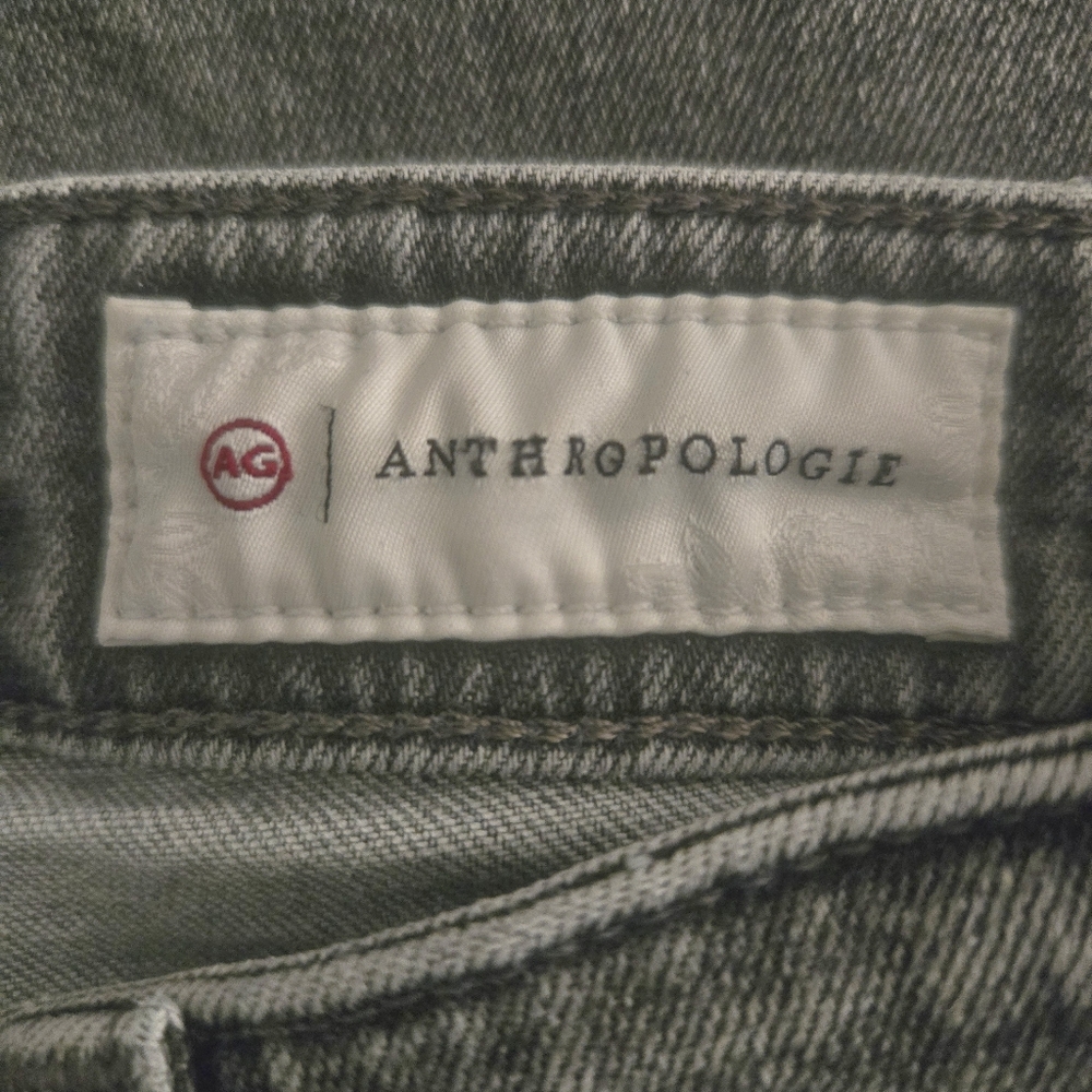 Anthropologie AG Jeans Farrah High Rise Skinny Grey Slim Fit Waisted Ankle - Picture 2 of 8